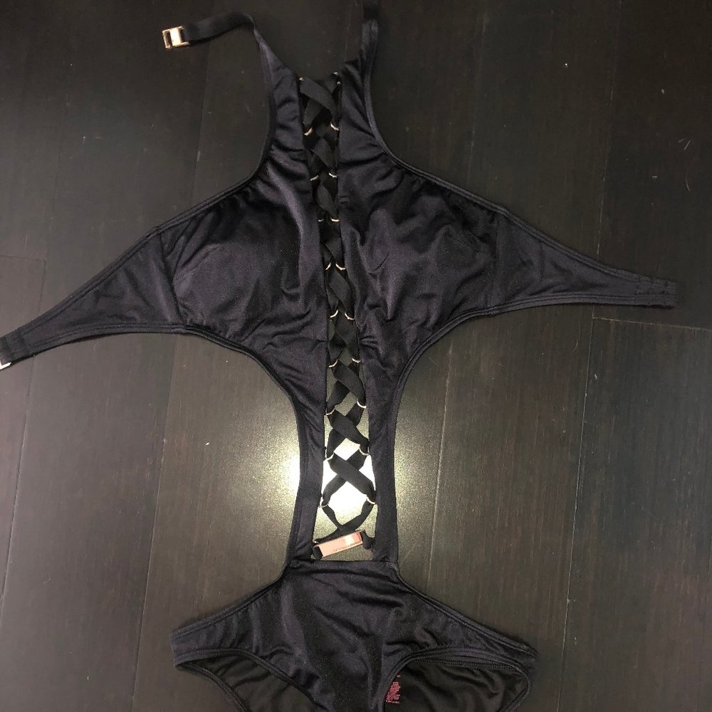 Sexy Black Victoria's Secret One Piece Swimsuit